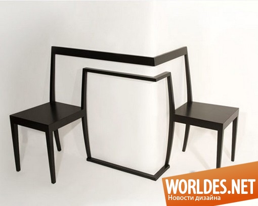 дизайн мебели, дизайн стула, стул, оригинальный стул, необычный стул, современный стул, угловой стул, двойной стул